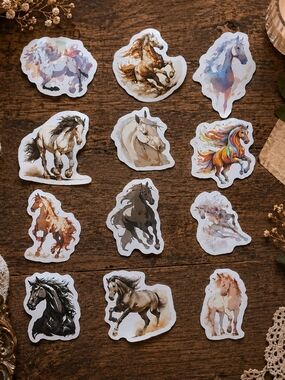 3/$15 Horse Sticker Set 12  Horse Vinyl Stickers Cottagecore